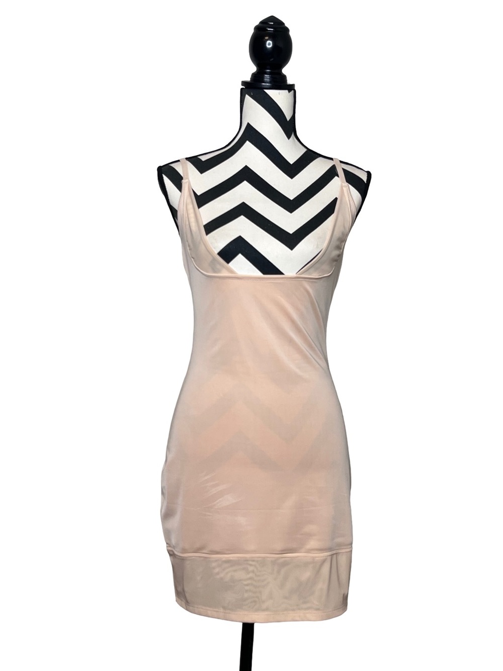 Yummie Tummie Lavonne WYOB Nude Open Bust Shaping Slip Dress Sz L